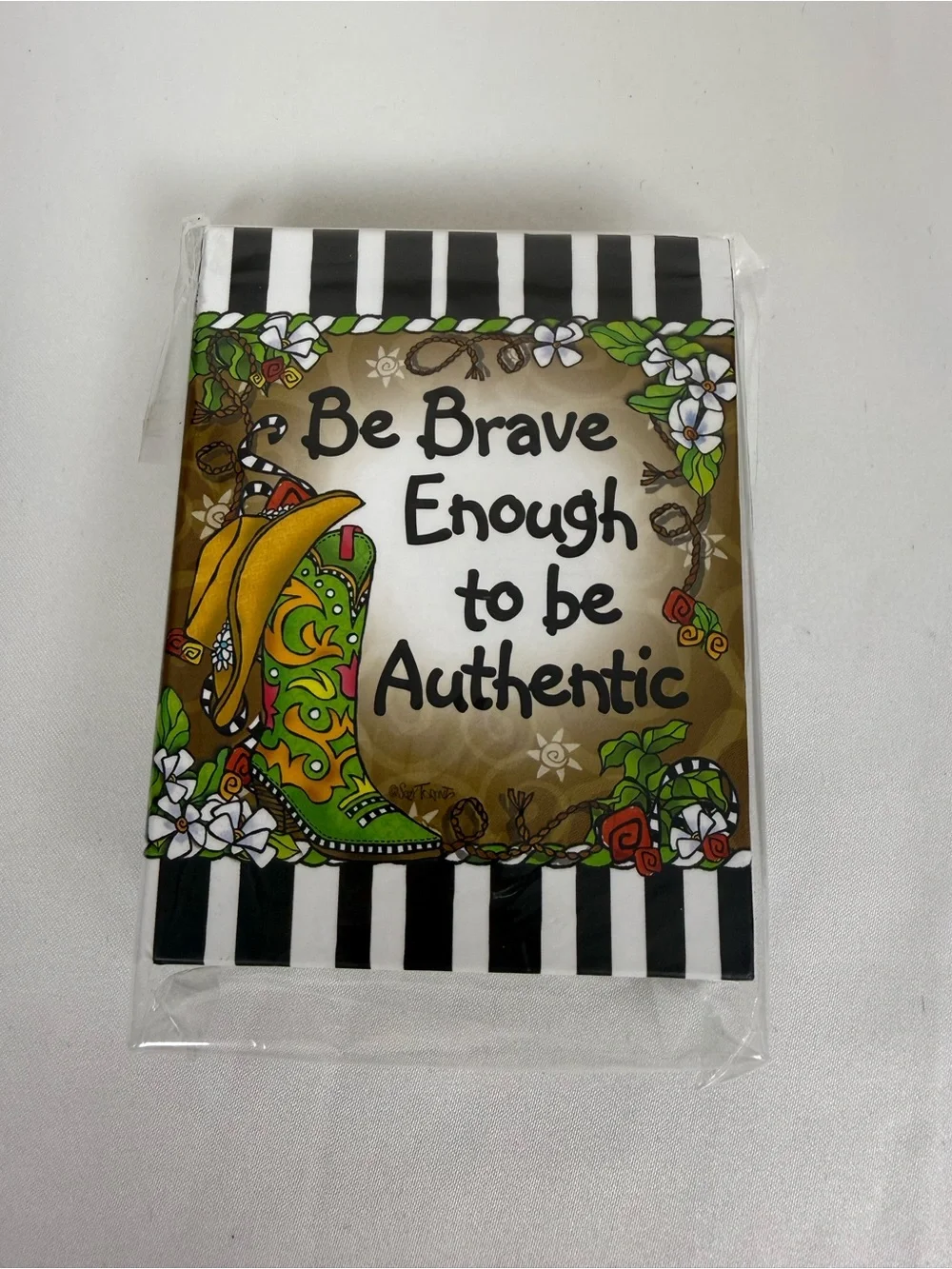 Be Brave Enough to Be Authentic” Sticky Note Set Blokecore Inspired Desk Style